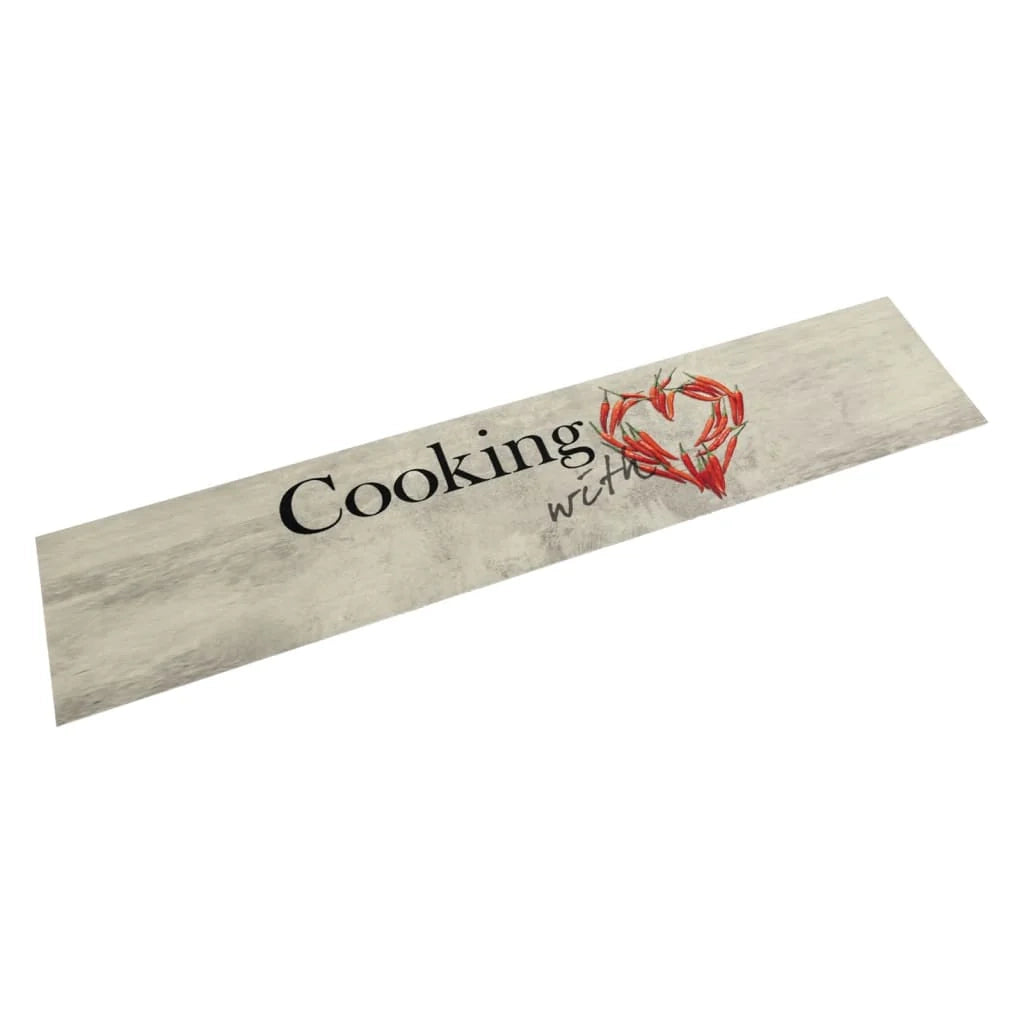 Moderno ed elegante tappeto da cucina lavabile 300 x 60 cm antiscivolo stampa peperoncino in velluto rosso 02_0056464