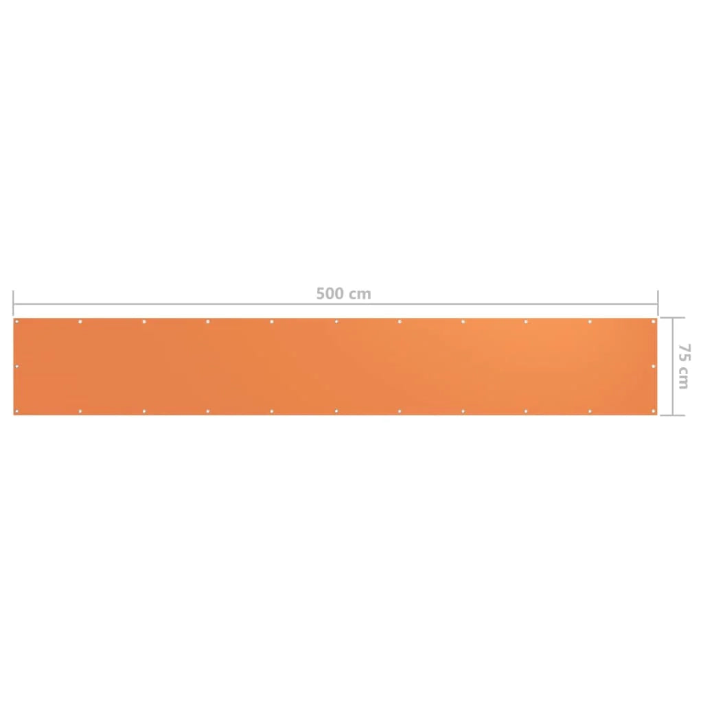 Schermo per balcone schermo per la privacy 75 x 500 cm tessuto Oxford arancione 02_0010300
