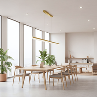 Lampada Da Soffitto Led App1697-cp 200 Cm Brush Gold