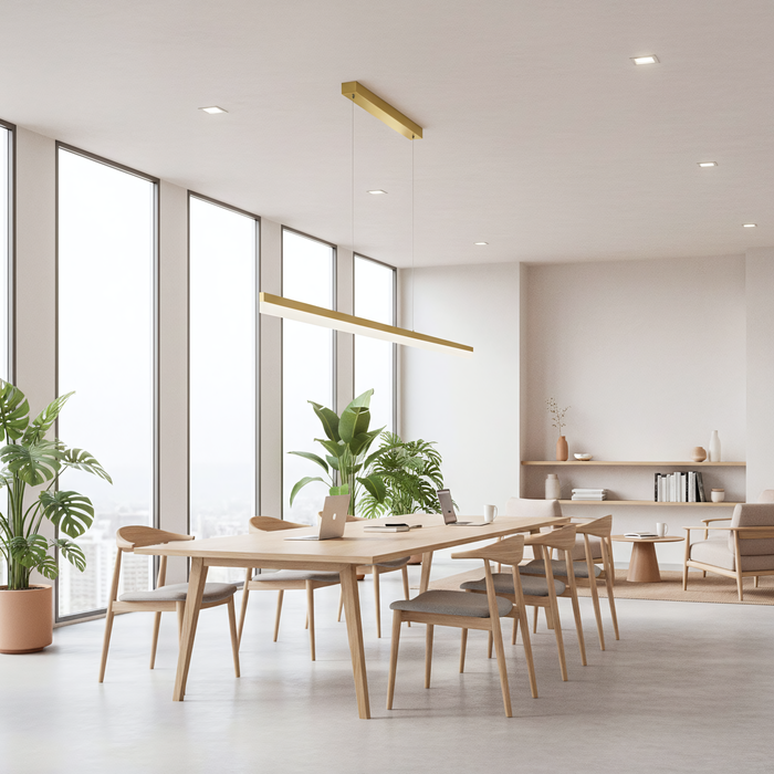 Lampada Da Soffitto Led App1697-cp 200 Cm Brush Gold