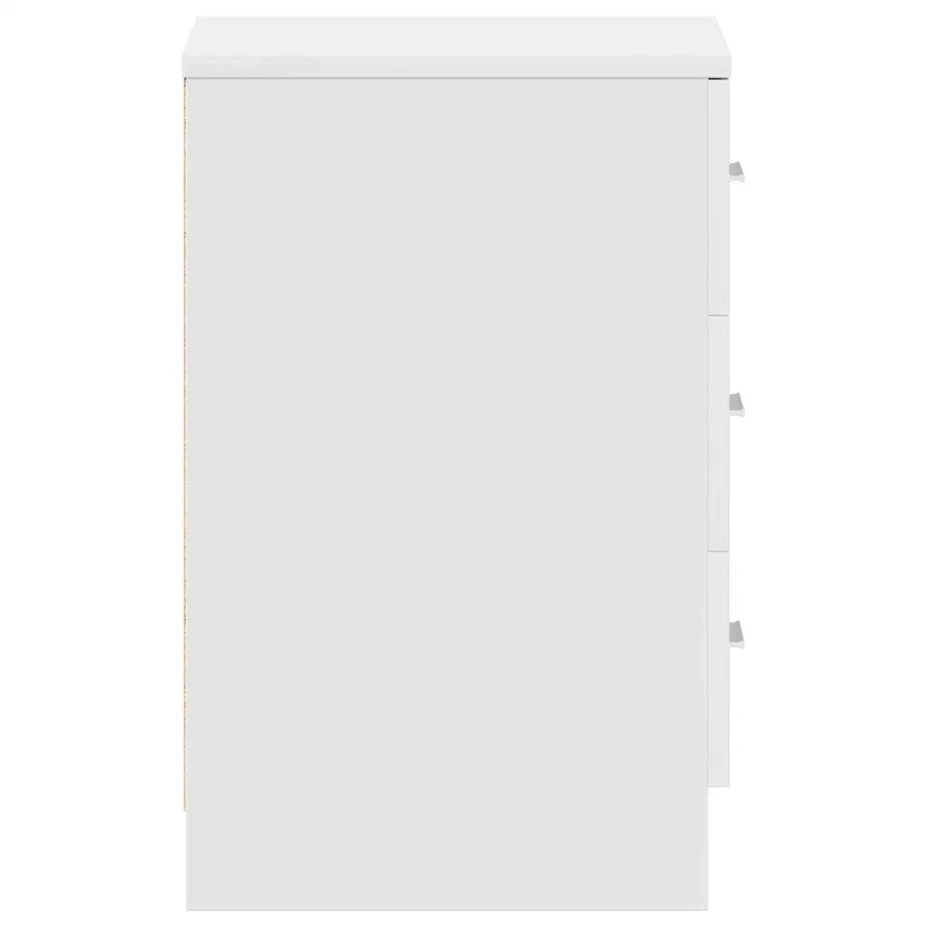 Comodini 2 pz Bianco 38x35x56 cm in Legno Ingegnerizzato 800451