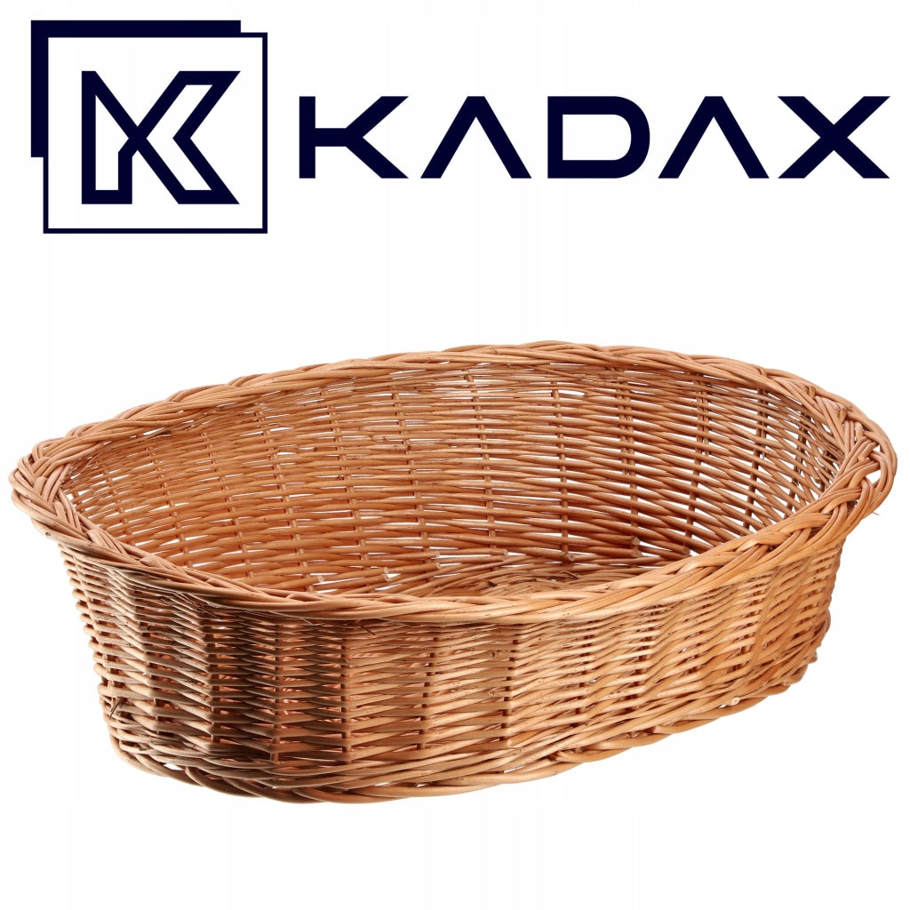 Cuccia per cani e gatti KADAX in vimini naturale, media, ecologica, 65 cm.
