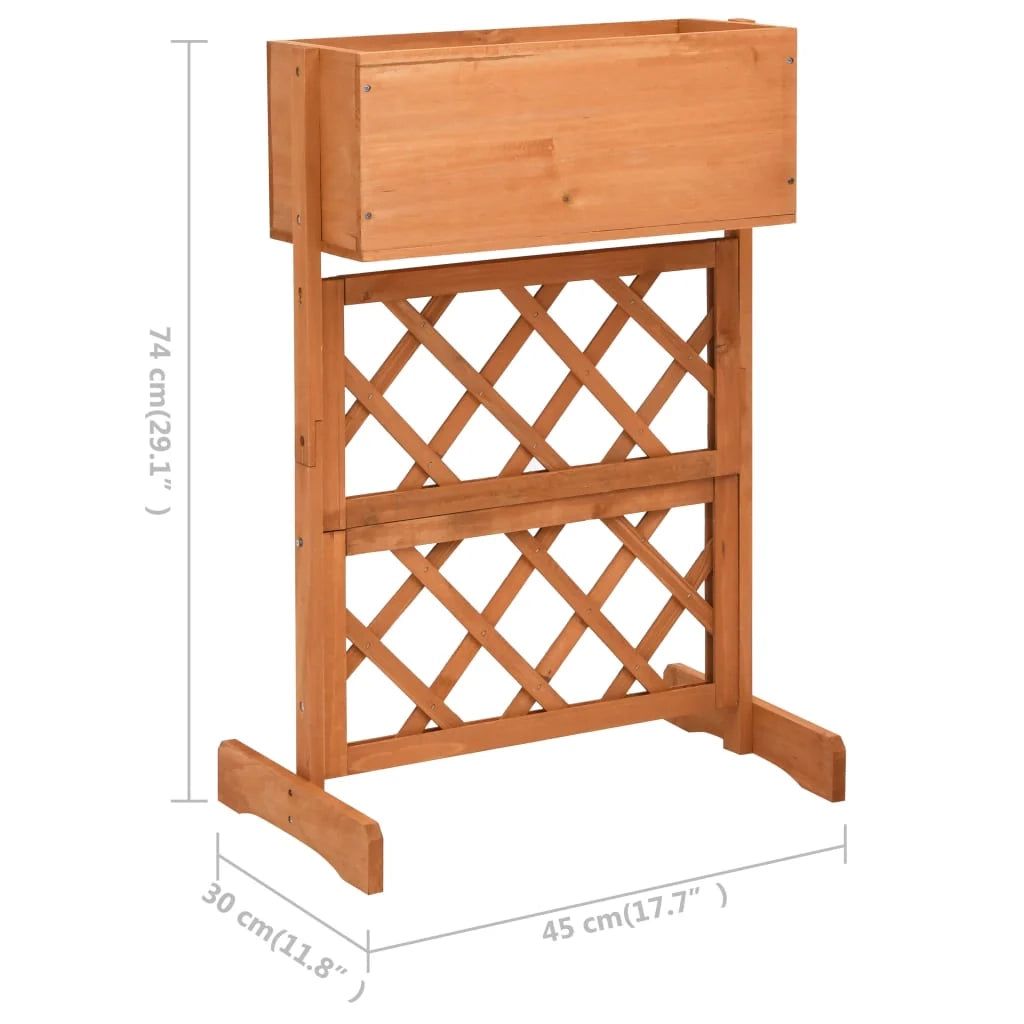 Fioriera a traliccio da giardino 45 x 30 x 74 cm in legno di abete 02_0000877