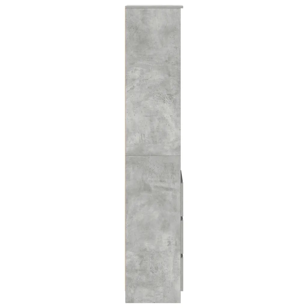 Credenza Grigio Cemento 37,5x35x180 cm in Legno Multistrato 861664