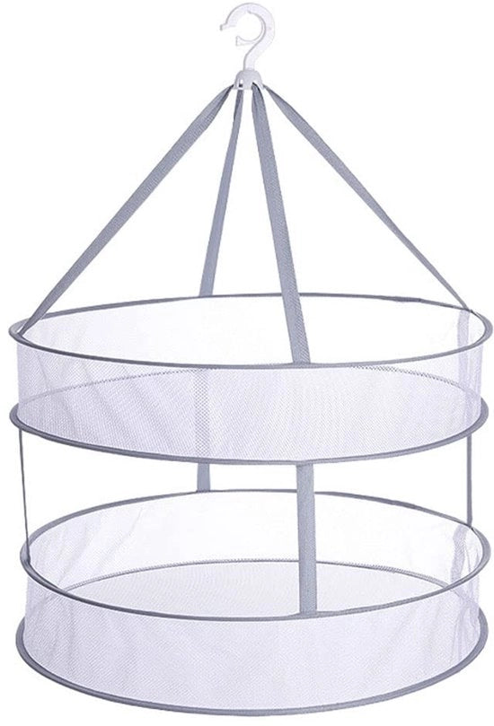 Raccoglitore di erbe pieghevole - Appeso - Doppio strato - Mesh leggero - Progettato per l'aria - Materiale duraturo