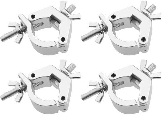 Fermo supporto per illuminazione - 4 pezzi - Fermo a clip o piedistallo - Disegno antiscivolo - Sostegno fino a 100kg - Per armature di illuminazione - Fermo lampada