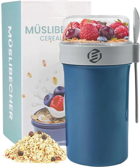 Set di Overnight Oats in Jar di Mason - Muesli - Bicchieri di Cottura per Havermout - Kit - Da non mancare per la tua colazione
