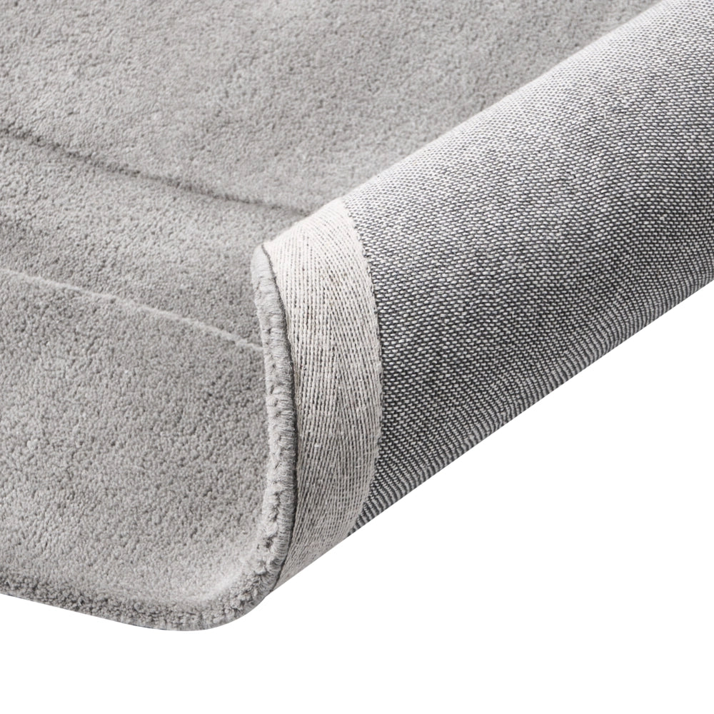 Tappeto in lana forma rettangolare, tuftato a mano 160 x 230 cm grigio design elegante