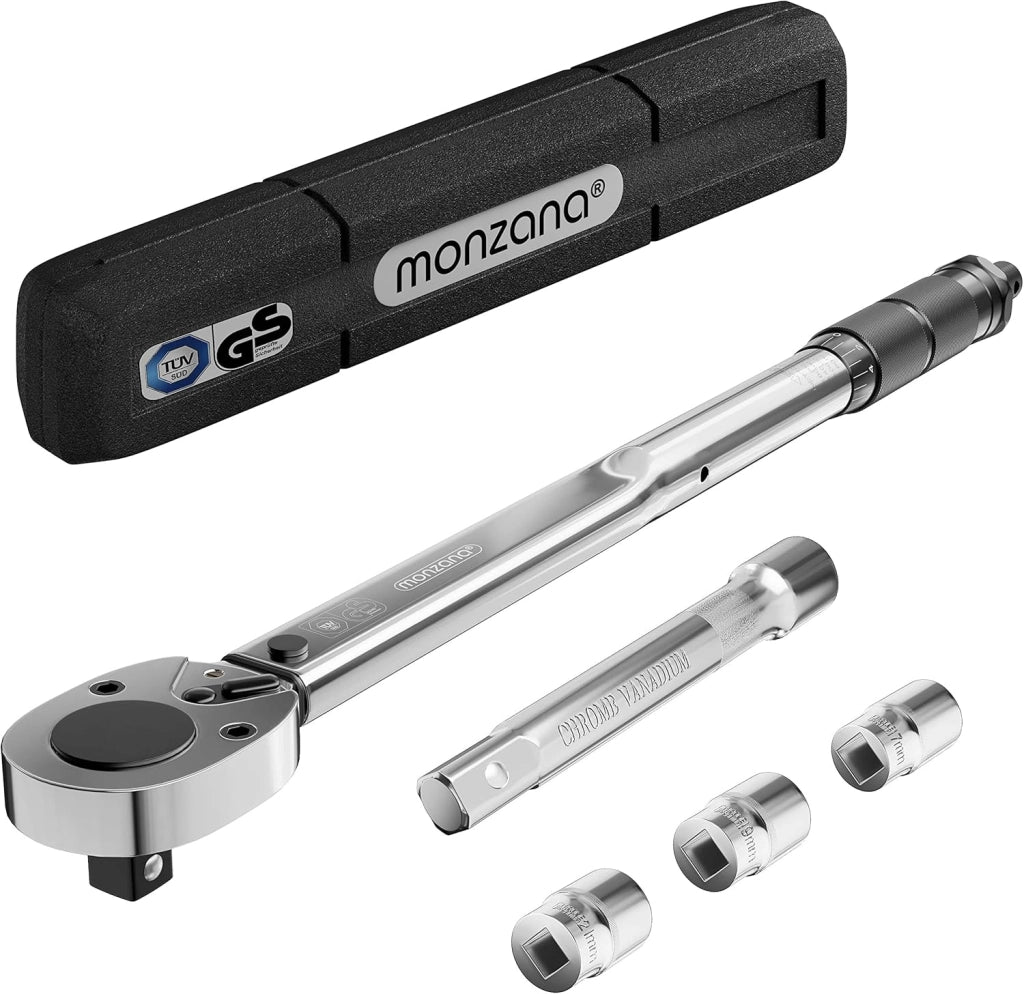 Cric Idraulico a Carrello 3t 135-400 mm Cambio Gomme Chiave Dinamometrica 6pz. 1/2' 40-210Nm