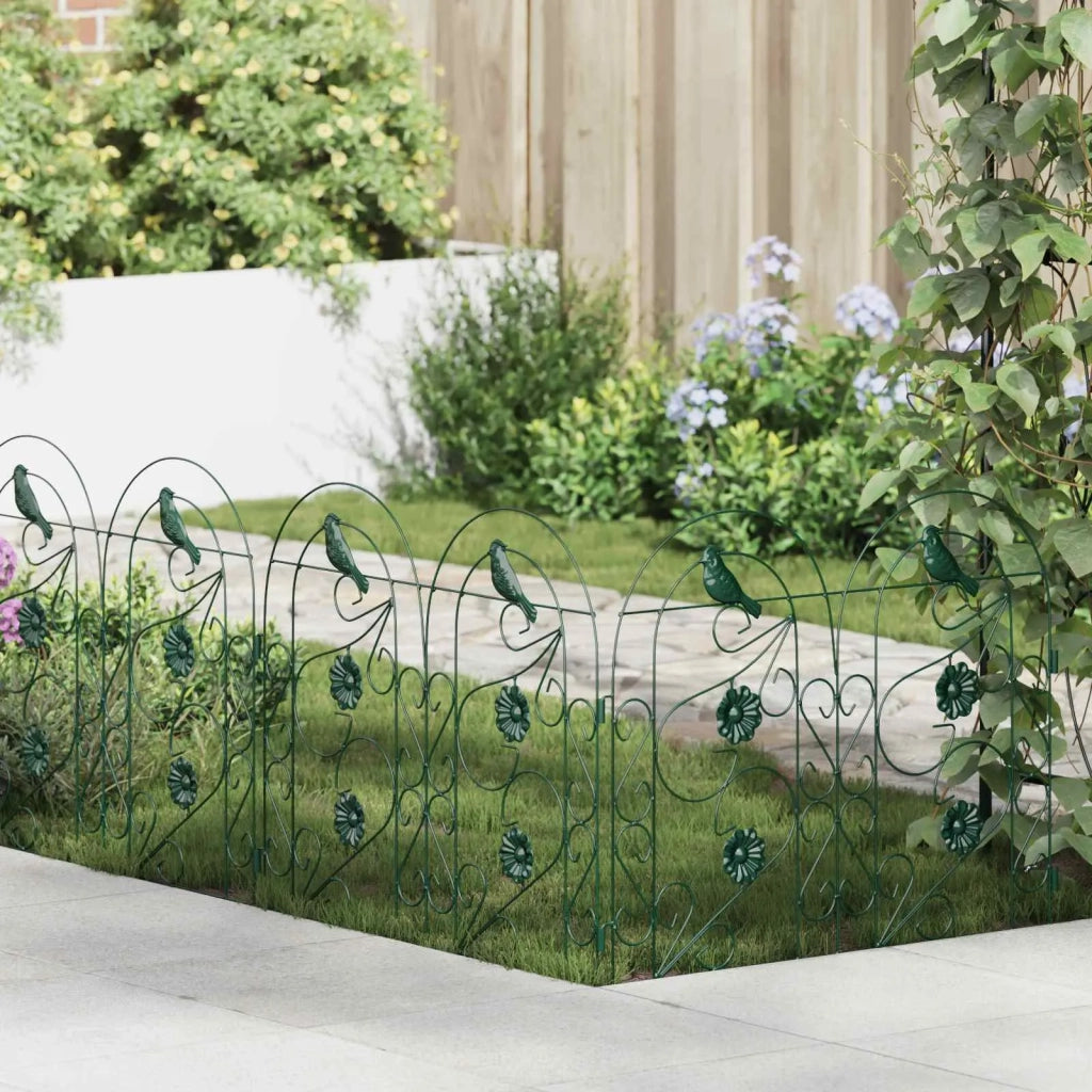 Recinzione per Giardino 5 pz Verde Acciaio CFW3960184