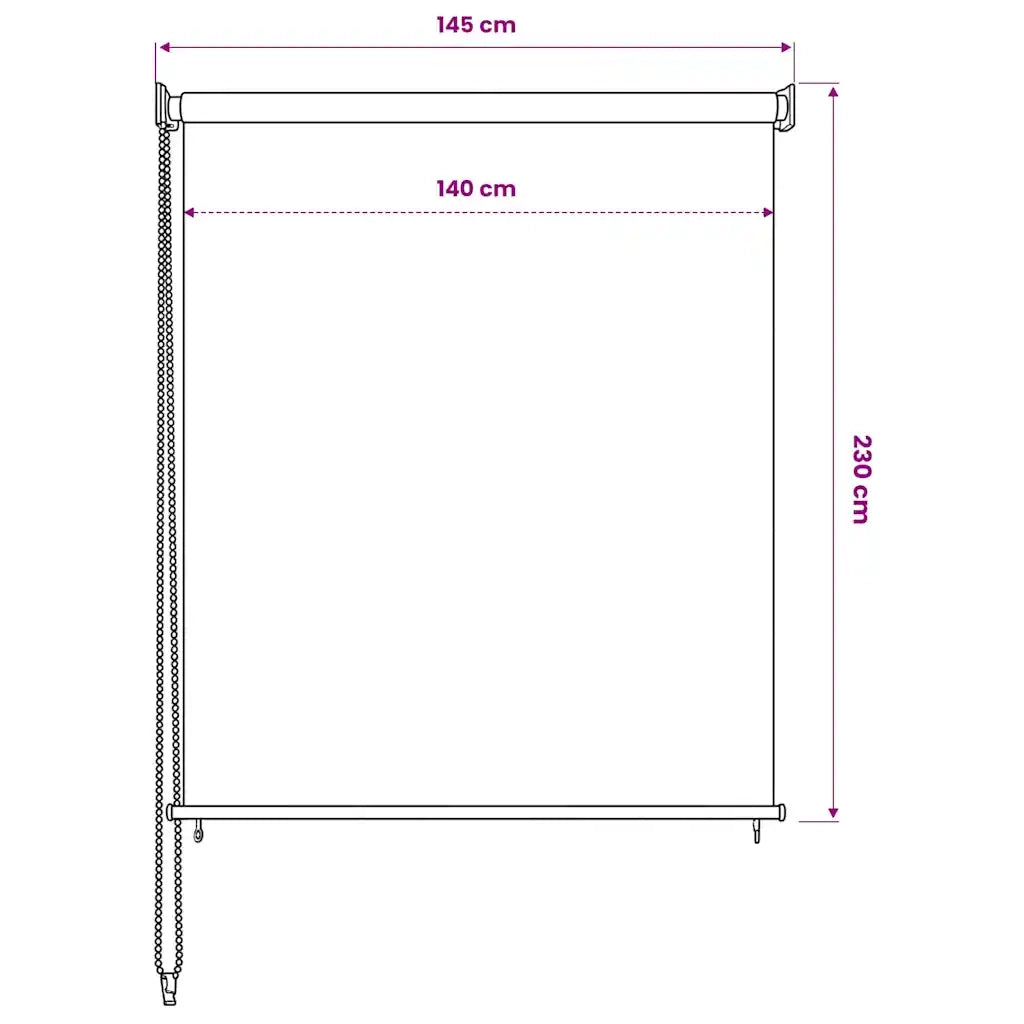 Tenda a Rullo per Esterni 145(L)x230(A) cm Antracite 43495