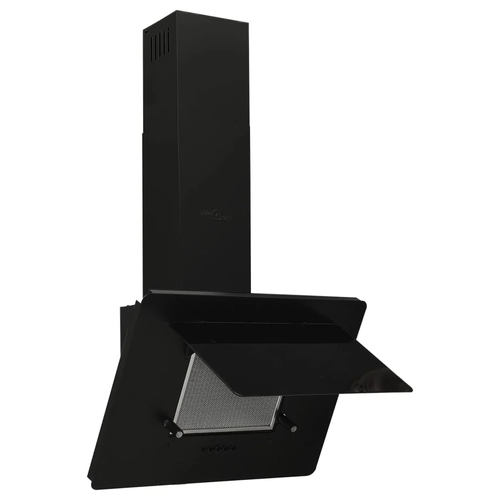 Cappa a parete da 60 cm in acciaio inox e vetro temperato nero 02_0005844