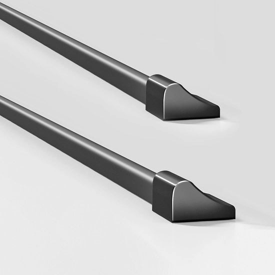 Spatrand profilo per doccia in alluminio da 95cm per docce in vetro, nero (2 pezzi)