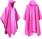 Poncho con Tas di Stoccaggio - Poncho Acquaplanato - Poncho per Bicicletta - Poncho Idrorepellente - Impermeabile al Vento - Unisex - Donna e Uomo - Dimensione Unica - Rosa