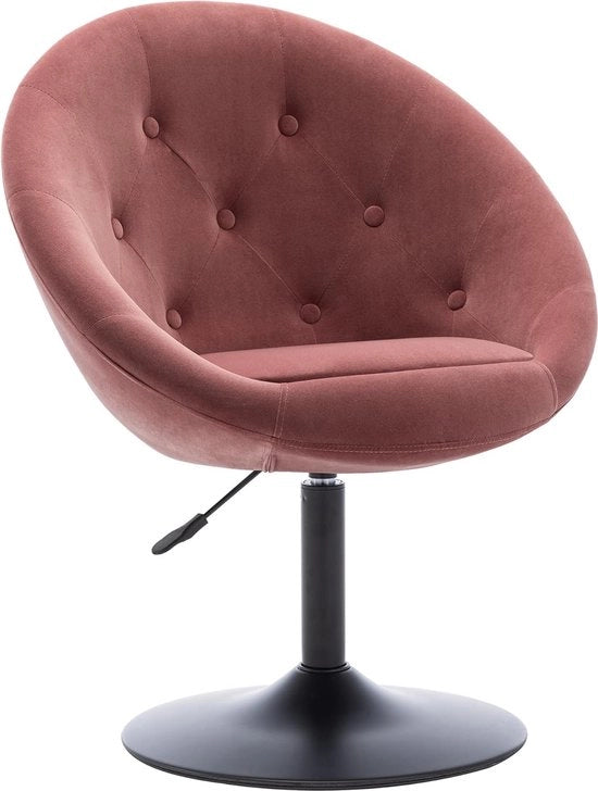 Sedutoio in pelle con braccioli, poltrona lounge regolabile per salotto, soggiorno e camera da letto - rosa