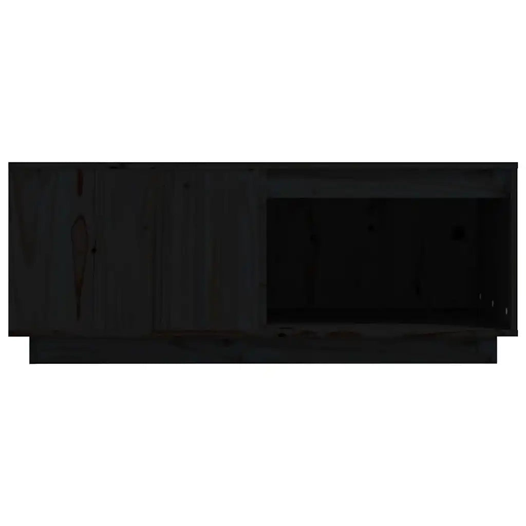 Tavolino da salotto | Tavolino da caff¨¨ | Tavolino da Soggiorno Nero 100x101x40,5 cm Legno Massello di Pino