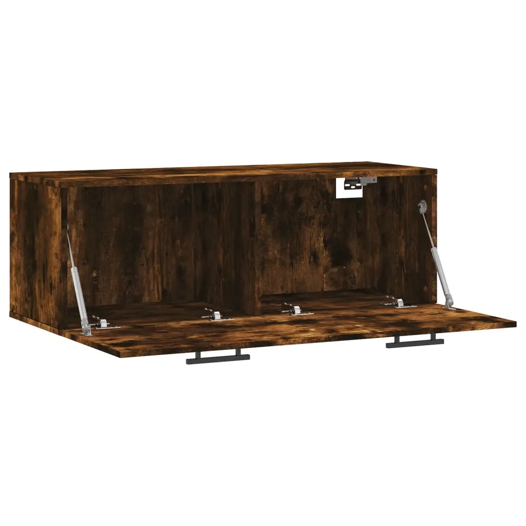 Armadietto a Muro | Mobile a Parete Rovere Fumo 100x36,5x35 cm in Legno Multistrato