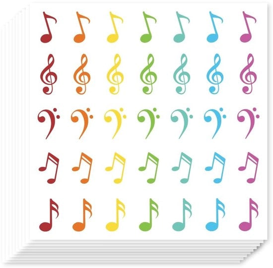 Sticker Planner 700 pezzi - Sticker Note Musicale - Sticker Papier - Decorazione di un Bloc-notes - Attività di Ricreazione - Tema Decorazione di Festa