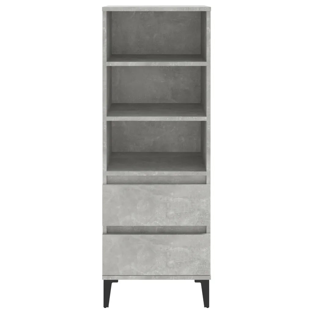 Credenza | Madia | Buffet da pranzo | Armadio da pranzo Grigio Cemento 40x36x110 cm in Legno Multistrato