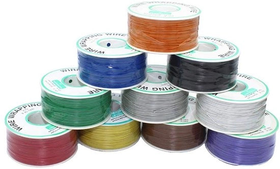 Cavo elettrico flexibile in 11 colori - 30AWG - 0,25mm - filo di rame rivestito