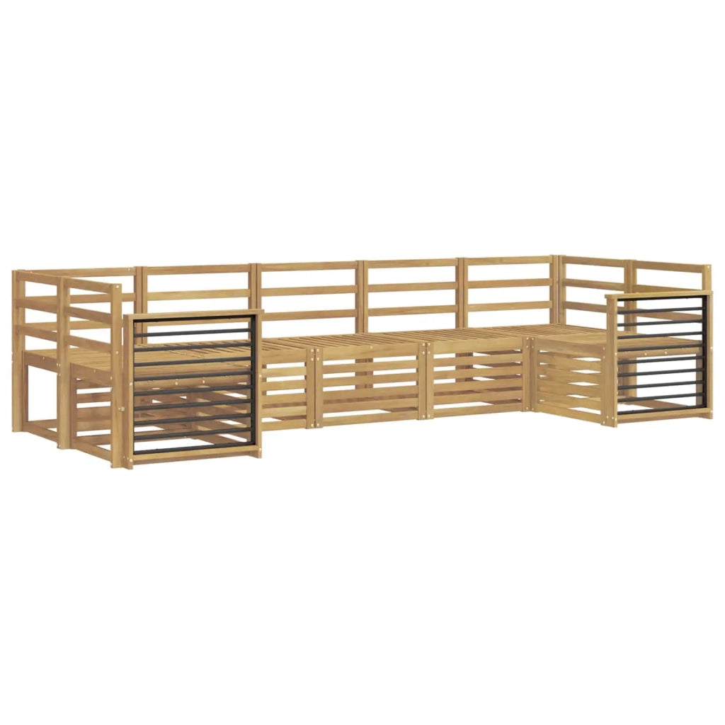 Set di divani da esterno 7 pcs Bianco 304 x 128,5 x 73 cm 3392444