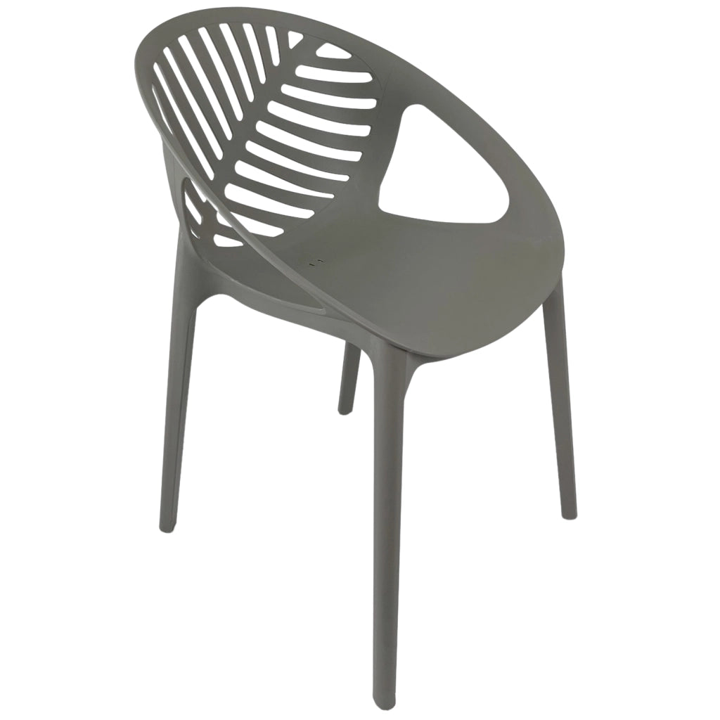 Marvin Sedia In Polipropilene Sierra Poltrona Da Interno Esterno Giardino Impilabile Design Moderno Natura Taupe/4 Sedie