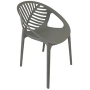 Marvin Sedia In Polipropilene Sierra Poltrona Da Interno Esterno Giardino Impilabile Design Moderno Natura Taupe/4 Sedie