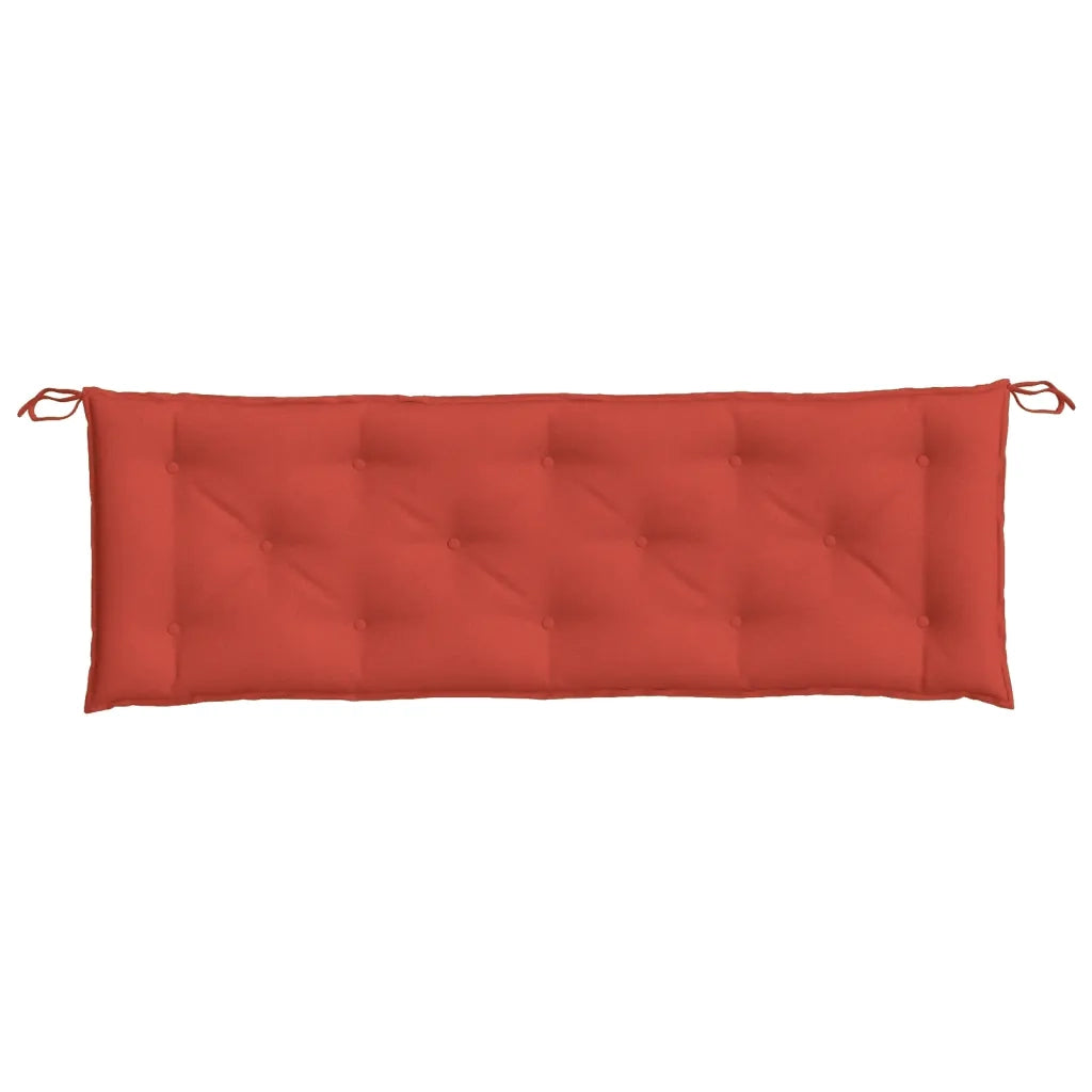 Cuscino Panca da Giardino Rosso MÃ©lange 150x50x7 cm in Tessuto