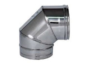 GOMITO A 90  ° ACCIAIO INOX AISI 304 MONOPARETE SPESSORE MM.05   EE ¸ mm.150