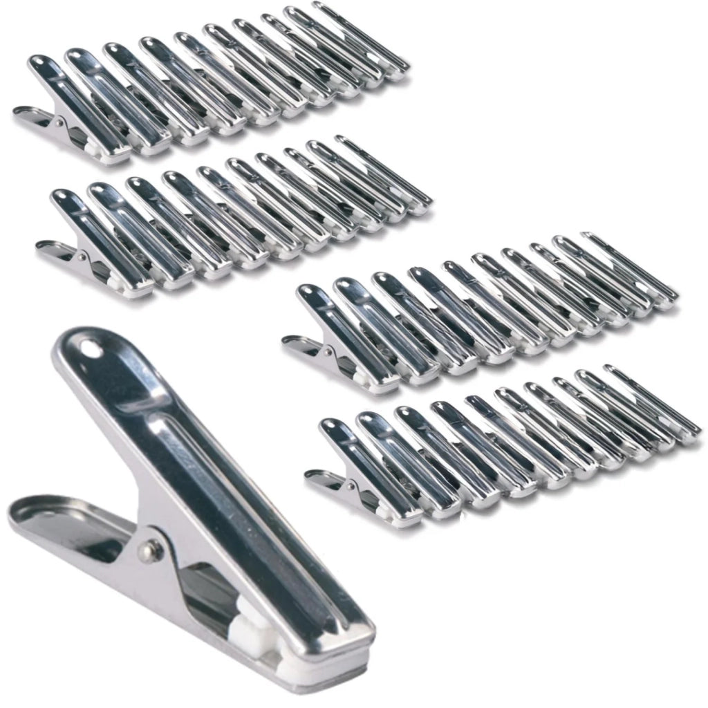 IDMarket - 120 mollette da bucato in acciaio inox, infrangibili, resistenti e antiruggine