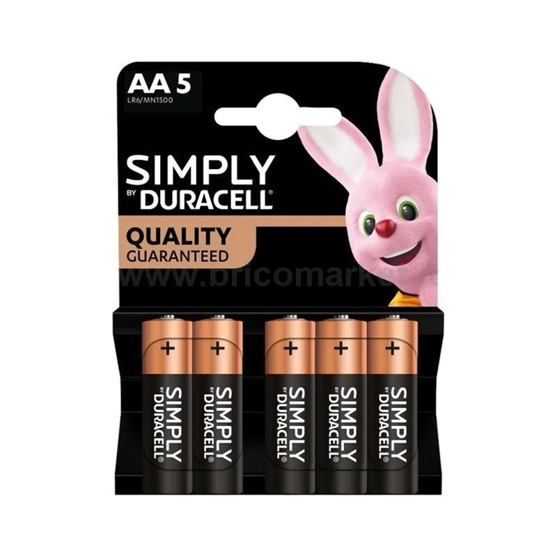 PILE 'SIMPLY' STILO Blister 5 Pezzi - 10 confezioni- DURACELL