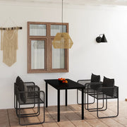 Set da Pranzo da Giardino 5 pz Nero cod mxl 45083