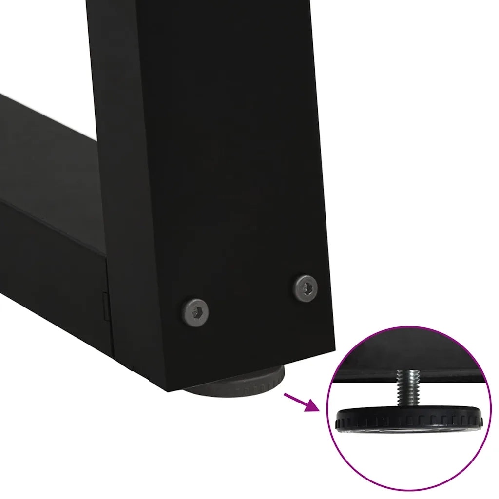 Gambe per Tavolino da Caffè a Forma di V 2 pz Nere 50x(42-43,3) cm Acciaio 4012548