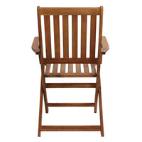 Sedia pieghevole con braccioli in legno massiccio 55x57x91h cm mod. Diana