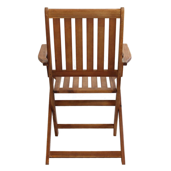 Sedia pieghevole con braccioli in legno massiccio 55x57x91h cm mod. Diana