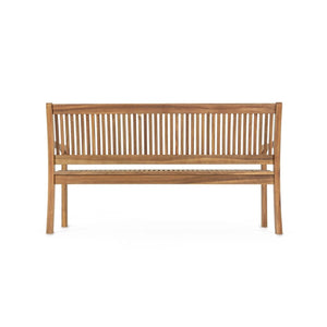 Panca a tre posti in legno massiccio 158x62x88 h cm