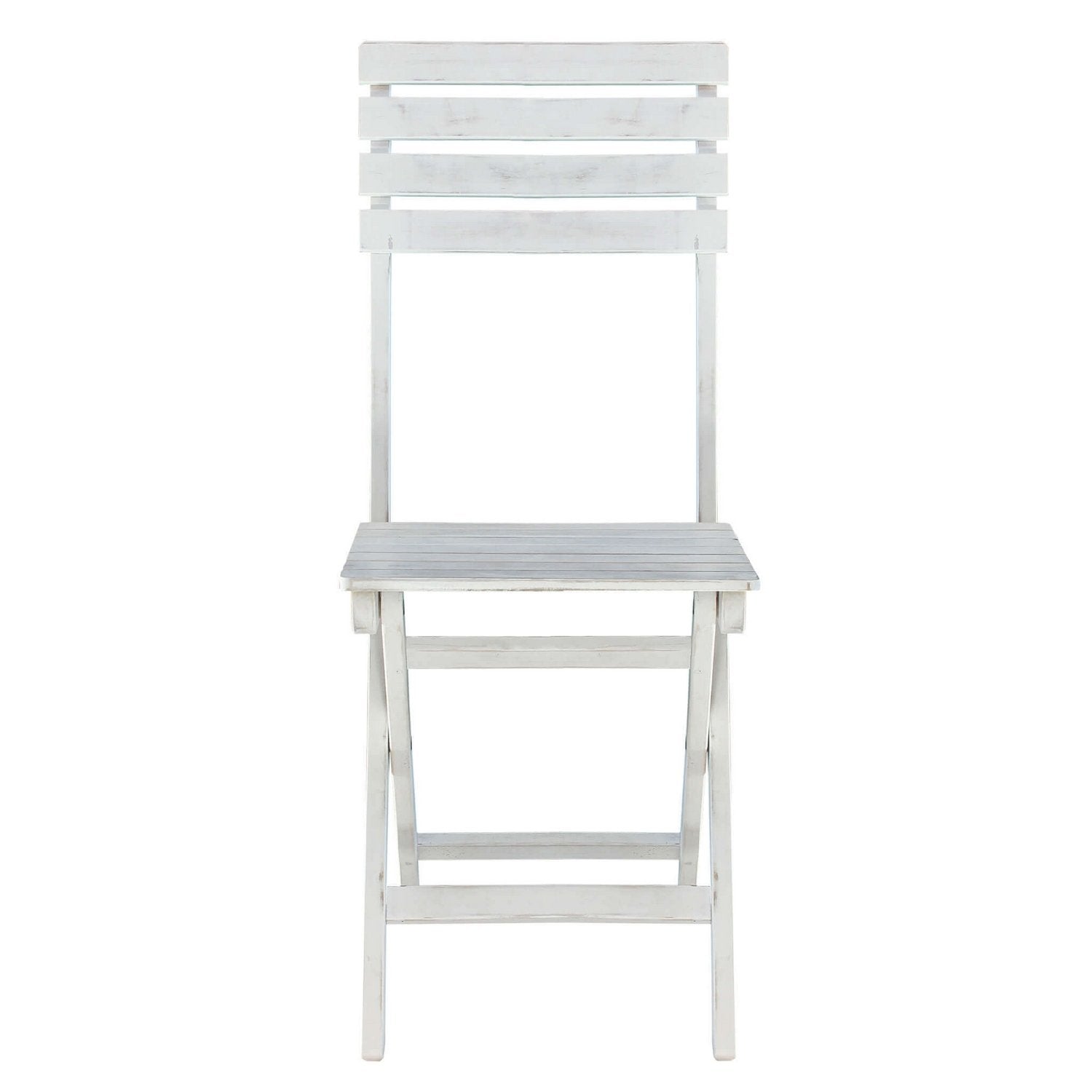 Sedia pieghevole bianca senza braccioli in legno massiccio 36x53x87h cm mod. Dalila