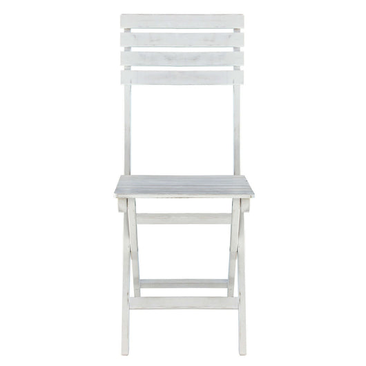 Sedia pieghevole bianca senza braccioli in legno massiccio 36x53x87h cm mod. Dalila