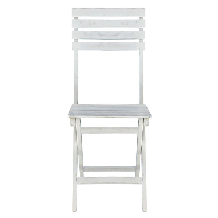 Sedia pieghevole bianca senza braccioli in legno massiccio 36x53x87h cm mod. Dalila