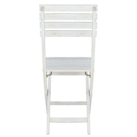 Sedia pieghevole bianca senza braccioli in legno massiccio 36x53x87h cm mod. Dalila