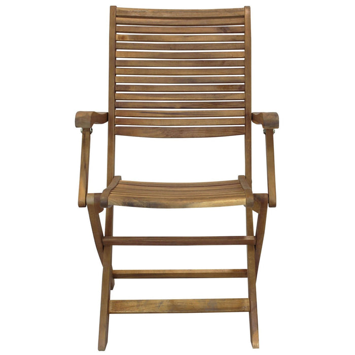 Sedia pieghevole con braccioli in legno massiccio 55x64x94h cm mod. Riviera