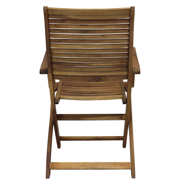 Sedia pieghevole con braccioli in legno massiccio 55x64x94h cm mod. Riviera