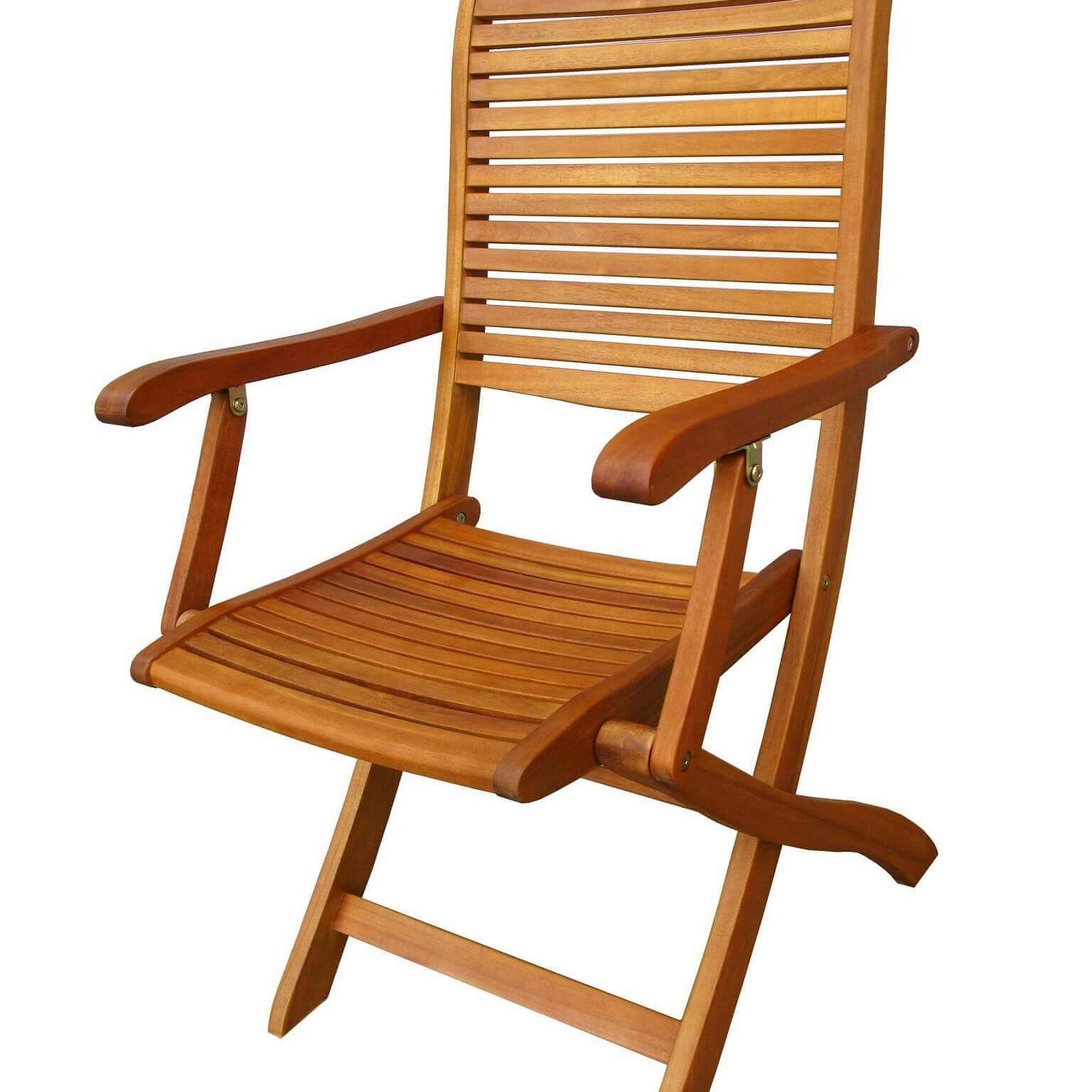 Sedia pieghevole con braccioli in legno massiccio 55x64x94h cm mod. Riviera