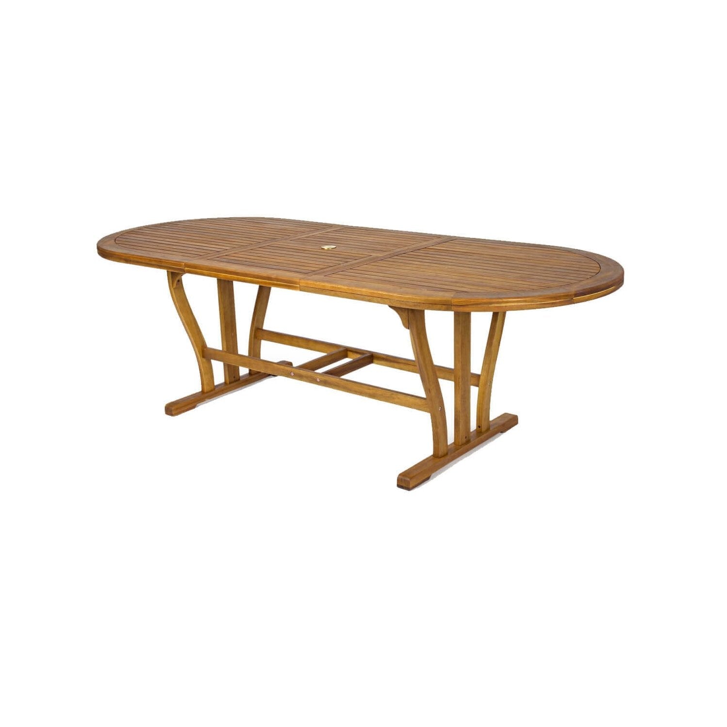 Tavolo ovale estensibile 180/240x100 cm in legno massiccio di acacia