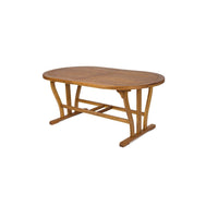 Tavolo ovale estensibile 180/240x100 cm in legno massiccio di acacia