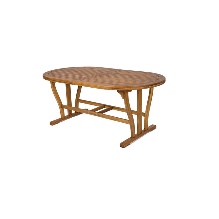 Tavolo ovale estensibile 180/240x100 cm in legno massiccio di acacia