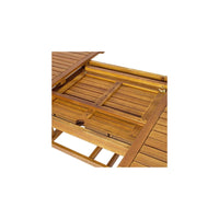 Tavolo ovale estensibile 180/240x100 cm in legno massiccio di acacia