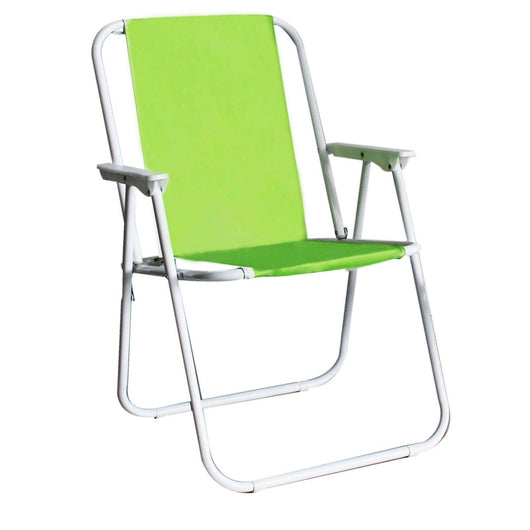 Poltrona pieghevole in metallo e tessuto verde mod. Relax