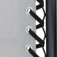 Poltrona pieghevole in acciaio Nero e tessuto Grigio mod. Comfort