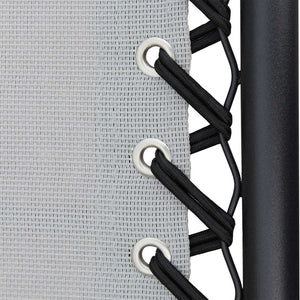 Poltrona pieghevole in acciaio Nero e tessuto Grigio mod. Comfort